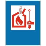 Знак Органи управління систем димо- та тепловидалення 150х150 с-к плiвка фото 1