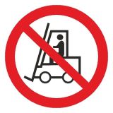 Знак Запрещается движение средств напольного транспорта d-150 мм пластик ПВХ фото 1