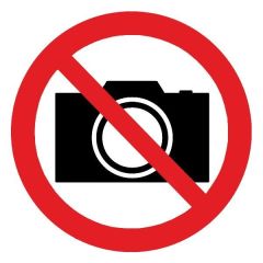 Знак Запрещается фотографировать d-150 мм с-к пленка фото 1