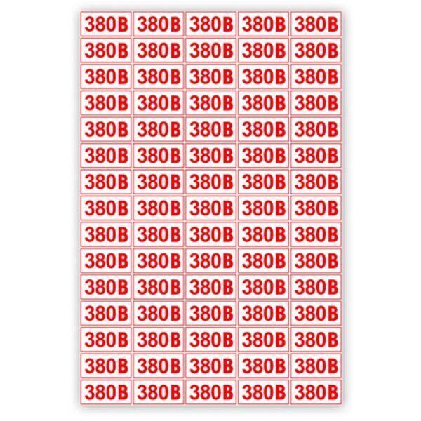 Знак Напряжение 380 вольт 10*20 с-к пленка лист А4 с-к пленка 000082932 фото