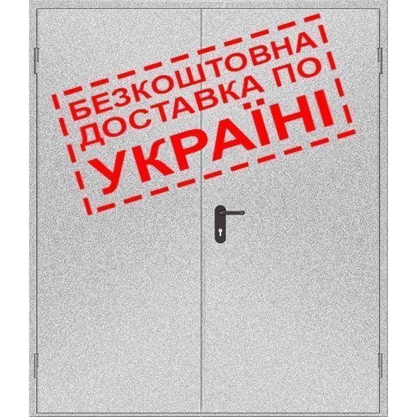 Двери противопожарные металлические глухие ДМП ЕІ30-2-2100х1400 прав., ЕвроСтандарт 000015832 фото