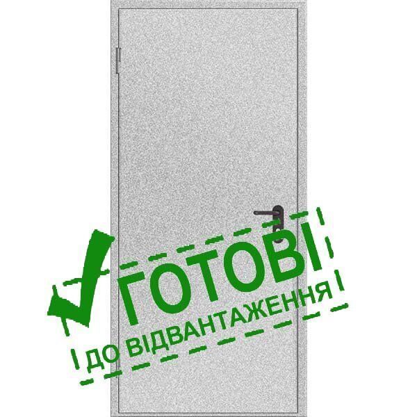 Двери противопожарные металлические глухие ДМП ЕІ60-1-2100х1000 лев., (самодоводящая петля) 000045478 фото