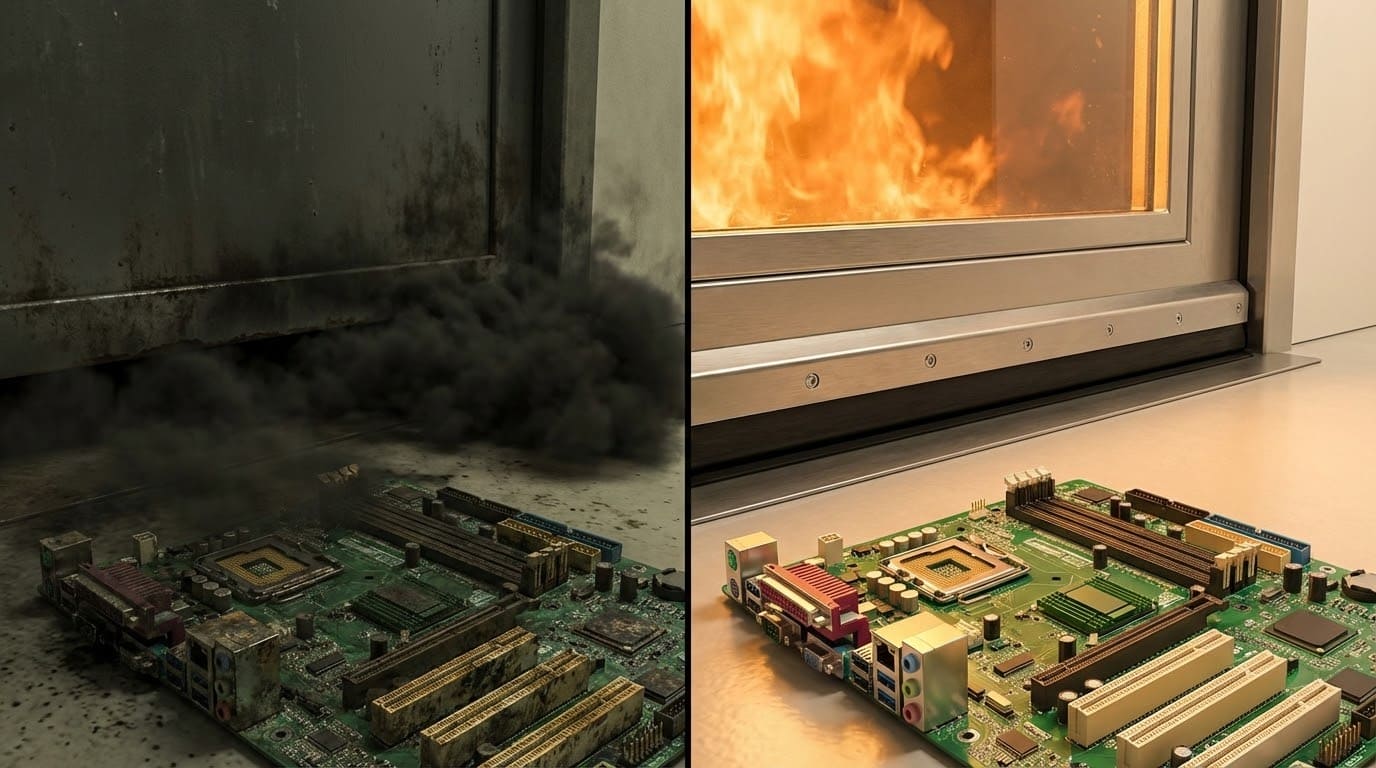 Порівняння захисту обладнання від диму та кіптяви за наявності автоматичного порога