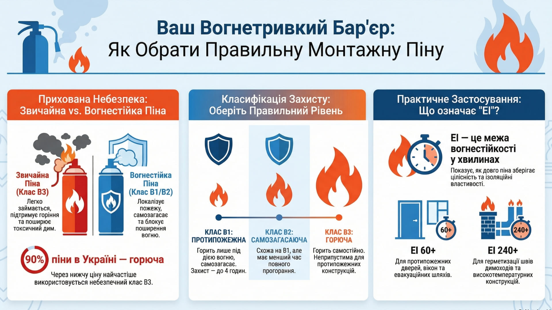 Інфографіка про вибір мотражної піни