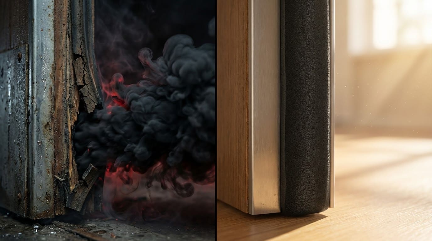 Пропуск диму через зношений ущільнювач та герметичність нової терморозширювальної стрічки