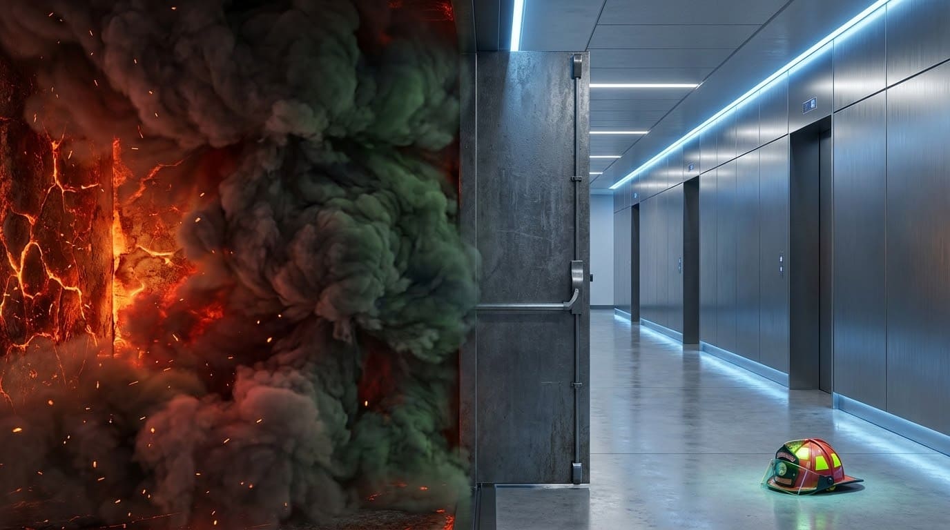 Чистий коридор після пожежі як результат професійного монтажу протипожежних дверей компанією Пожежна безпека України