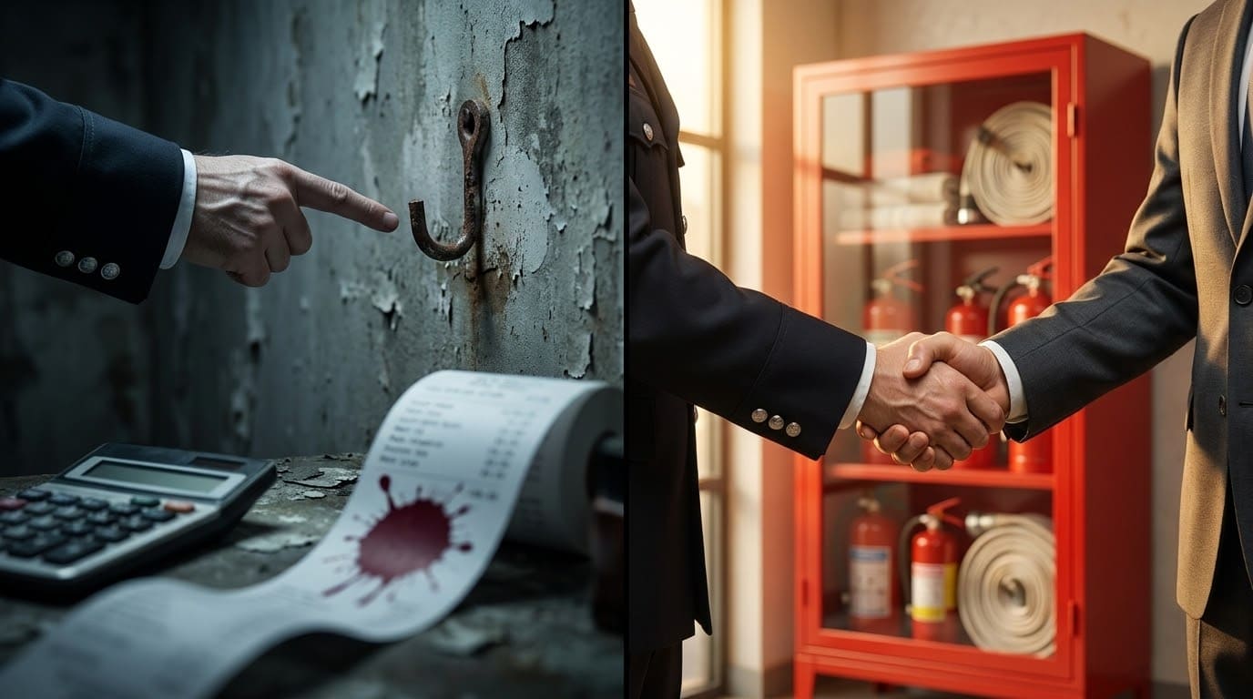 Порівняння ризику штрафу за порожній пожежний щит та успішного проходження перевірки