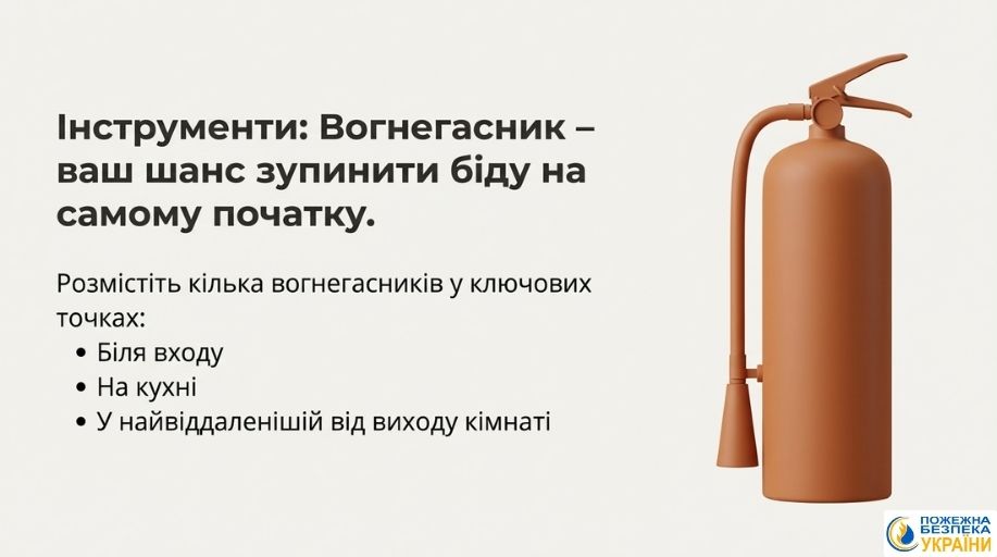 Правильне розташування вогнегавсника вдома