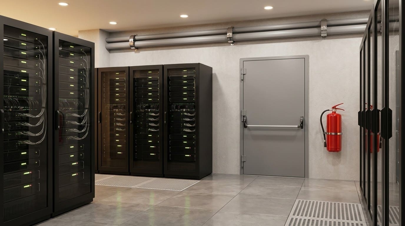 Система пасивного вогнезахисту інженерних комунікацій у серверному приміщенні