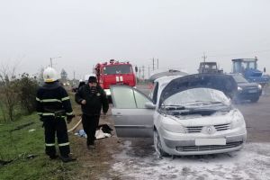Пожежа на трасі Н-11 "Миколаїв &mdash; Дніпро"