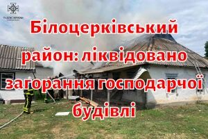 Белоцерковский район: ликвидировано возгорание хозяйственного здания