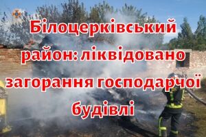 Белоцерковский район: ликвидировано возгорание хозяйственного здания