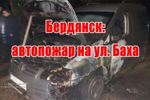 Бердянськ: автопожежа на вул. Баха