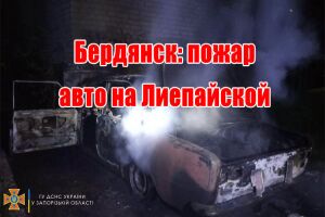 Бердянськ: пожежа авто на Лієпайській