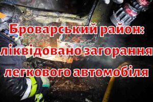 Броварской район: ликвидирован возгорание легкового автомобиля