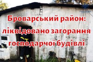 Броварський район: ліквідовано загорання господарчої будівлі