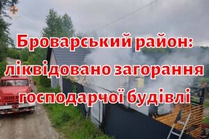 Броварський район: ліквідовано загорання господарчої будівлі