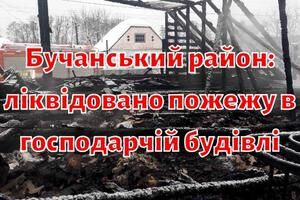 Бучанський район: ліквідовано пожежу в господарчій будівлі
