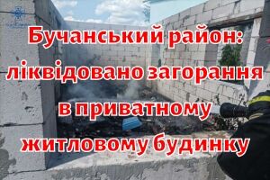 Бучанський район: ліквідовано загорання в приватному житловому будинку