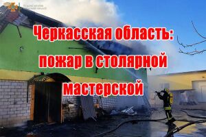 Черкаська область: пожежа у столярній майстерні