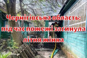 Чернігівська область: під час пожежі загинула літня жінка