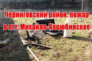 Черниговский район: пожар в пгт. Михайло-Коцюбинское