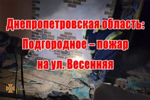 Дніпропетровська область: Підгородне - пожежа на вул. Весняна