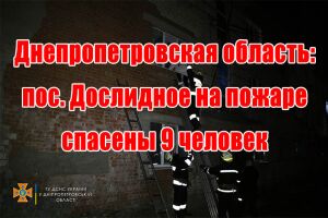 Дніпропетровська область: с-ще Дослідне на пожежі врятовано 9 людей