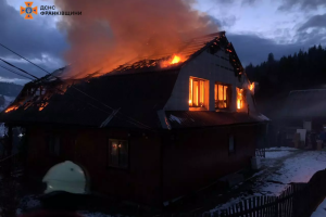 ❗️Івано-Франківщина: вогнеборці ліквідували пожежу житлового будинку у Надвірнянському районі❗️