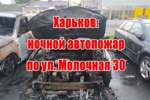 Харків: нічна автопожежа по вул. Молочна 30