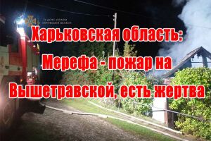 Харківська область: Мерефа - пожежа на Вишетравській, є жертва