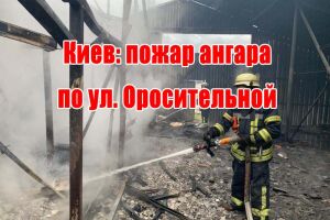 Київ: пожежа ангару на вул. Зрошувальній