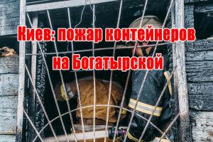 Київ: пожежа контейнерів на Богатирській