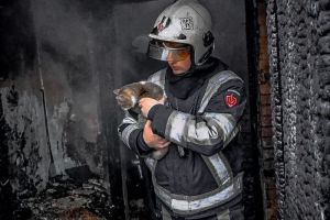 Київ: пожежа по Кондратюка 7 на Оболоні