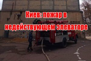 Киев: пожар в недействующем элеваторе