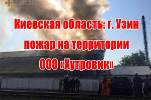 Київська область: м. Узин пожежа на території ТОВ &laquo;Хутровик&raquo;
