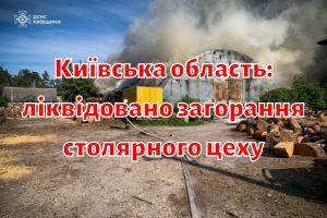 Київська область: ліквідовано загорання столярного цеху