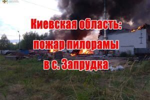 Київська область: пожежа пилорами у с. Запрудка