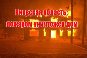 Киевская область: пожаром уничтожен дом