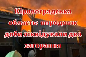 Кировоградская область: спасатели в течение суток ликвидировали два возгорания