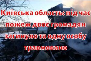 Київська область: під час пожеж двоє громадян загинуло та одну особу травмовано