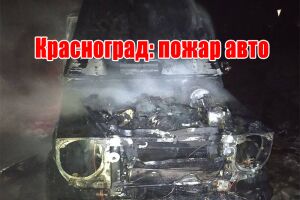 Красноград: пожар авто