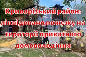 Криворожский район: ликвидирован пожар на территории частного домовладения