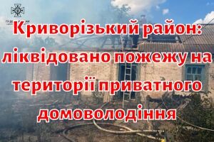 Криворожский район: ликвидирован пожар на территории частного домовладения