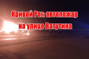 Кривой Рог: автопожар на улице Ватутина