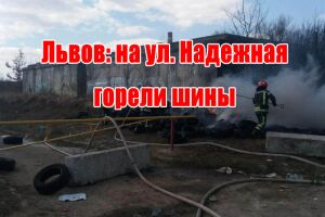 Львов: на ул. Надежная горели шины