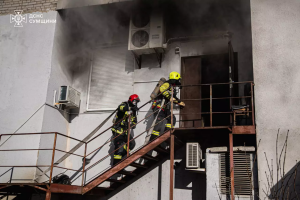 ❗️м. Суми: рятувальники ліквідували пожежу в приміщенні кафе❗️