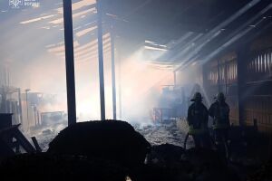 ❗️На Волині рятувальники ліквідували пожежу на складі готової продукції❗️