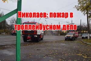 Николаев: пожар в троллейбусном депо