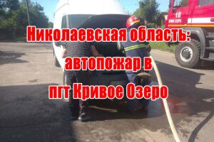 Миколаївська область: автопожежа в смт Криве Озеро